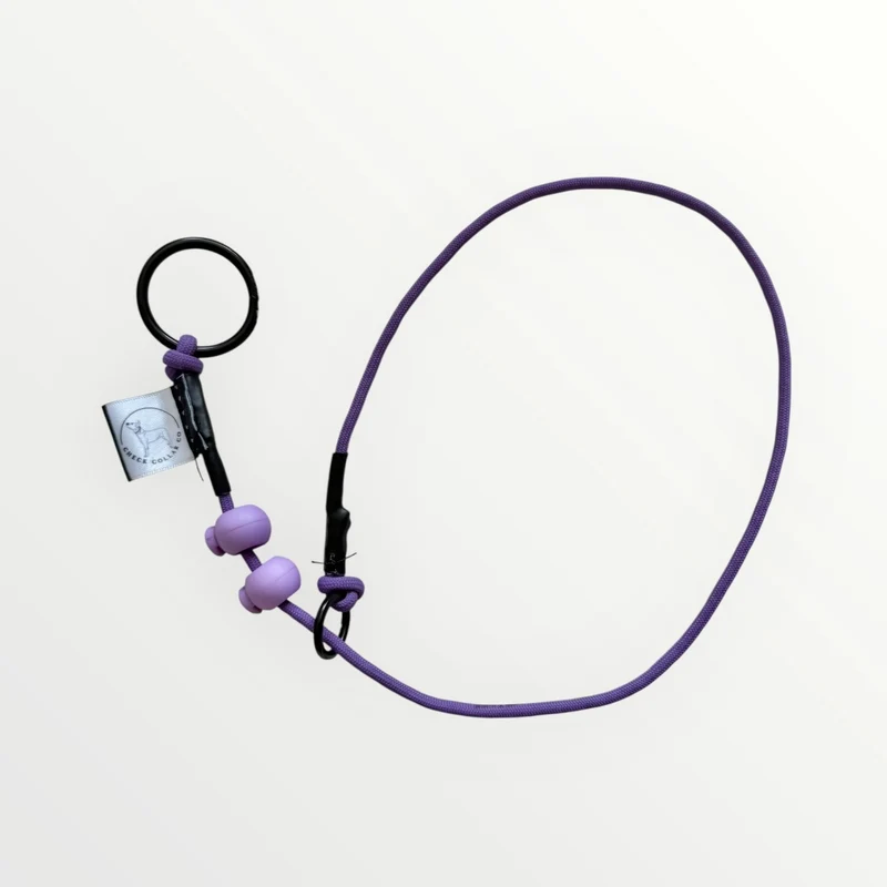 Lilac Dog check collar / grot collar / slip collar / slip lead
