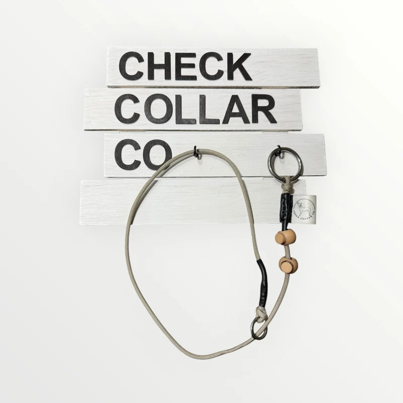 Tan Dog check collar / grot collar / slip collar / slip lead