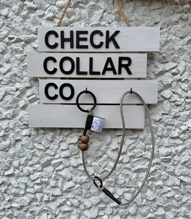 Tan Dog check collar / grot collar / slip collar / slip lead