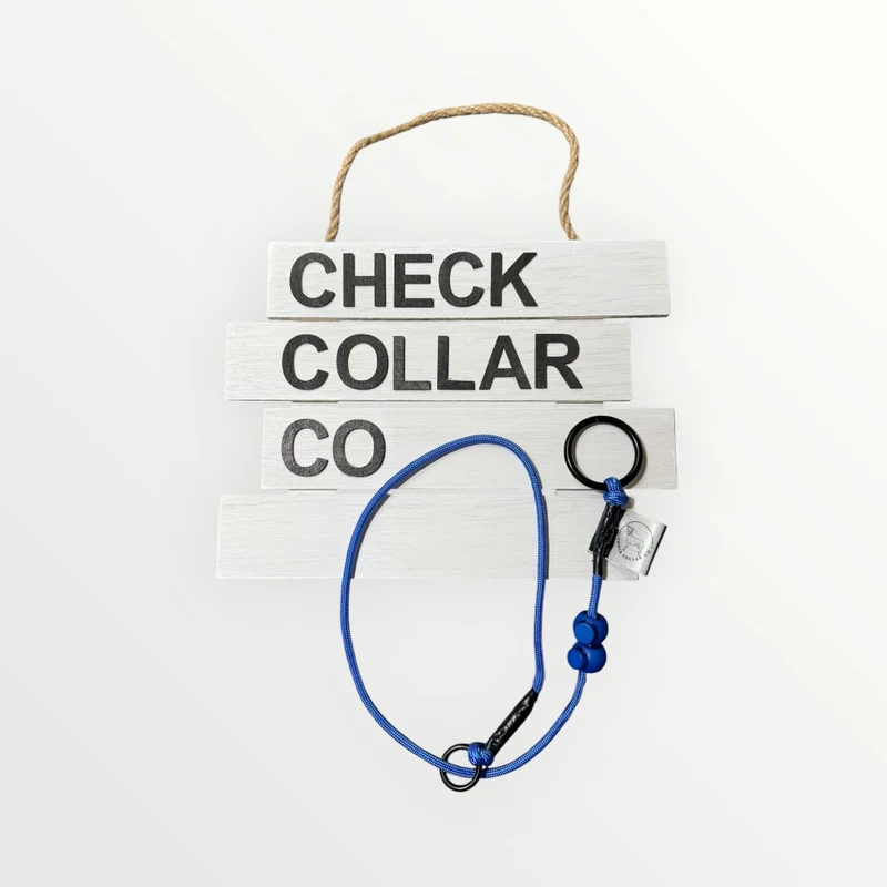 Blue Dog check collar / grot collar / slip collar / slip lead