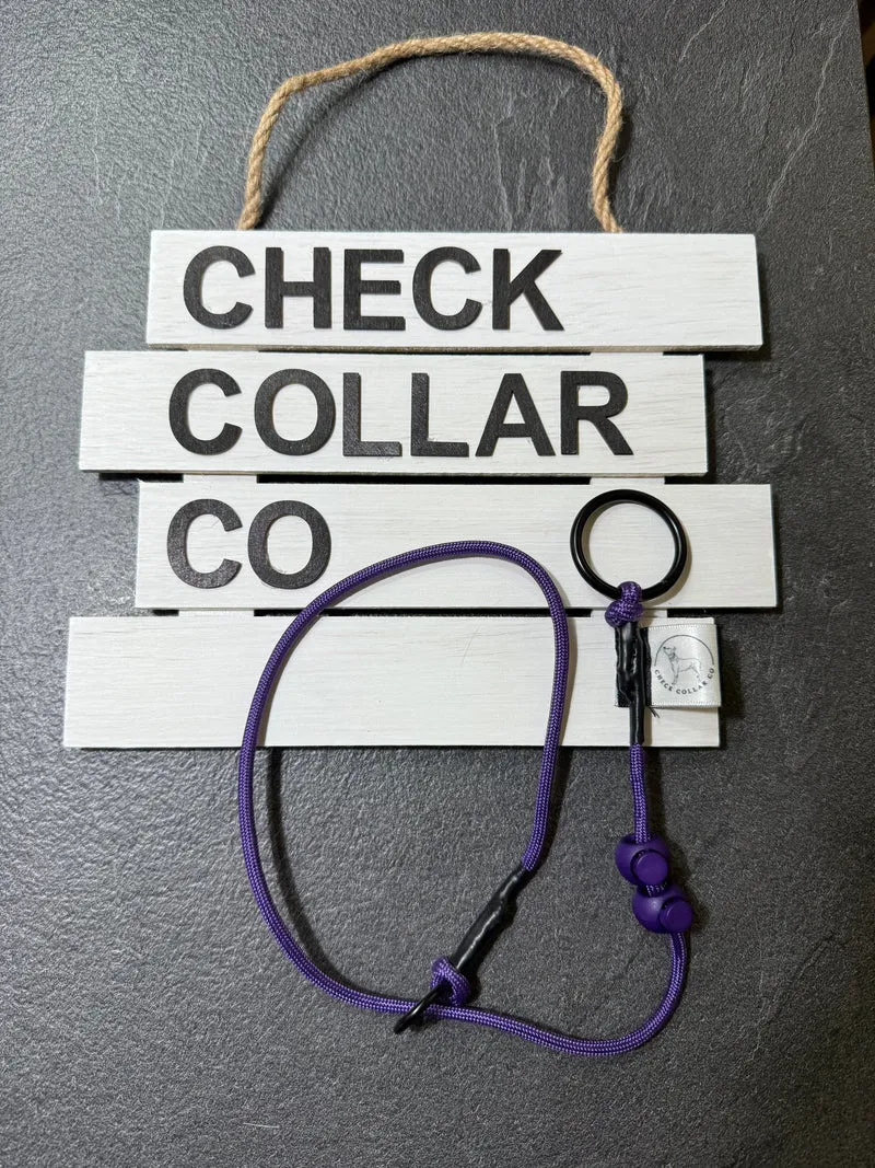 Purple Dog check collar / grot collar / slip collar / slip lead