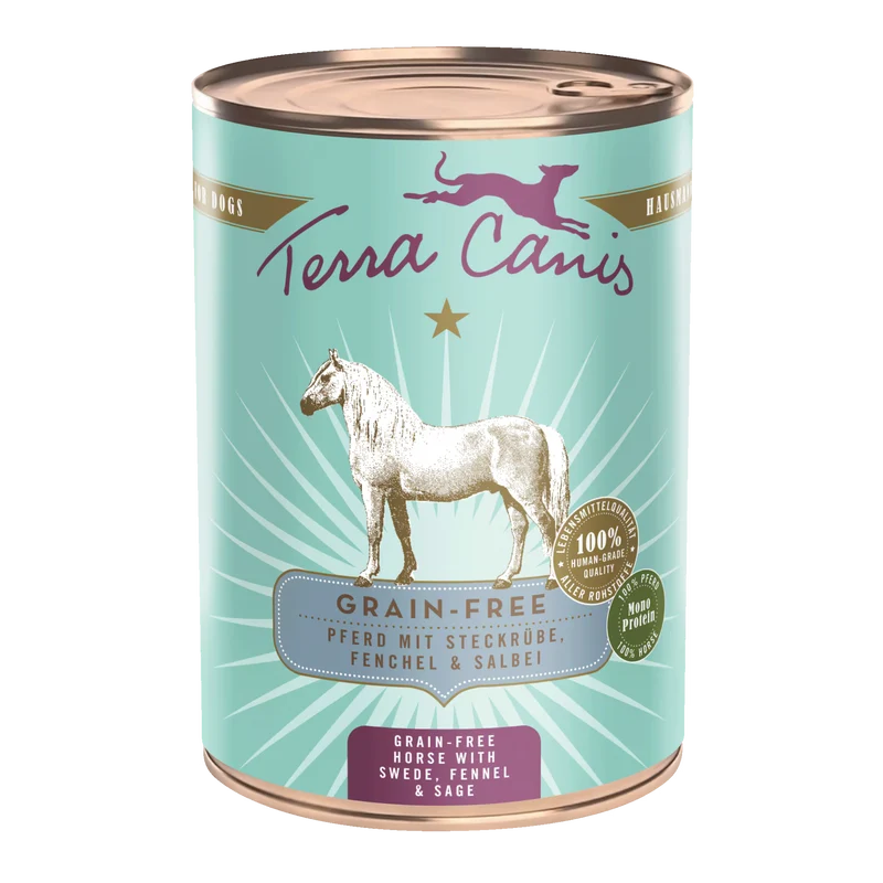 TERRA CANIS GRAIN FREE - Caballo con colinabo, hinojo y salvia, sin cereales