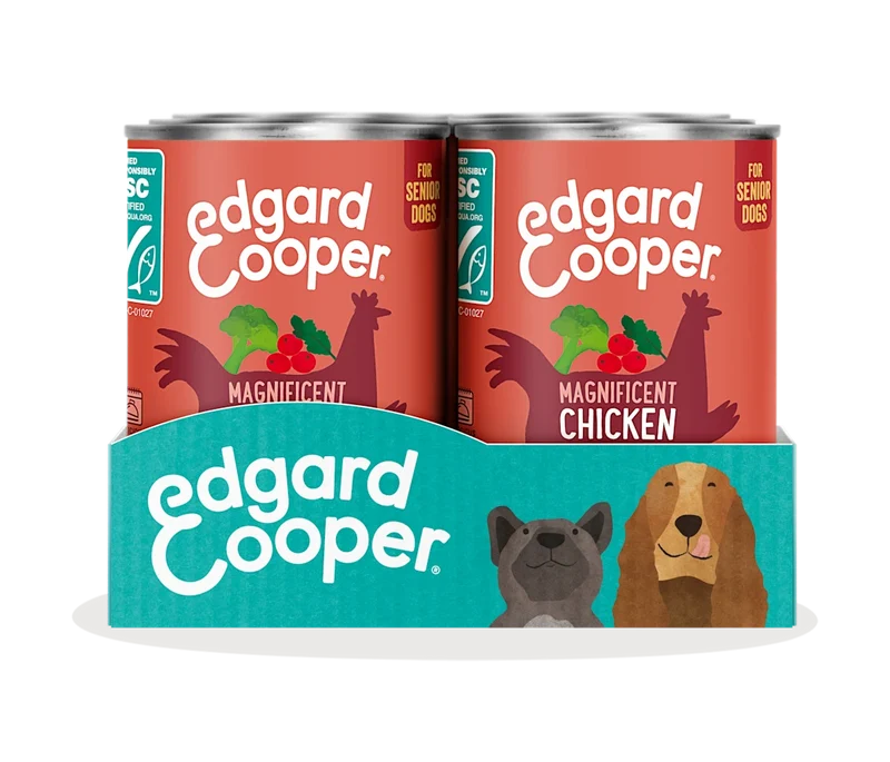 Edgard Cooper | Pollo y Salmón | Lata para Perros Senior 400g