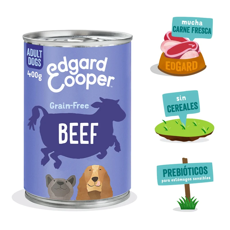 Edgard Cooper | Ternera con Zanahorias y Brócoli | Lata 400g y 800g