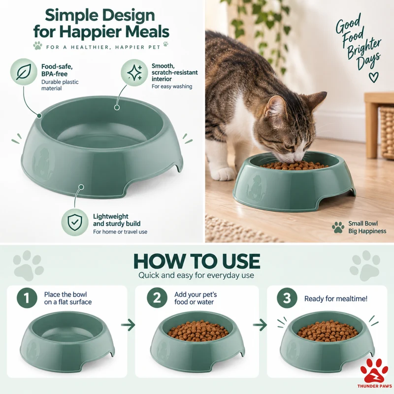 Thunder Paws Pet Bowl For Dog & Cats