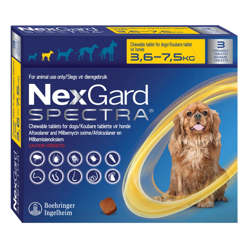 NexGard Spectra Chewable Tablets For Flea, Tick & Worms Treatment & Prevention For Dogs
