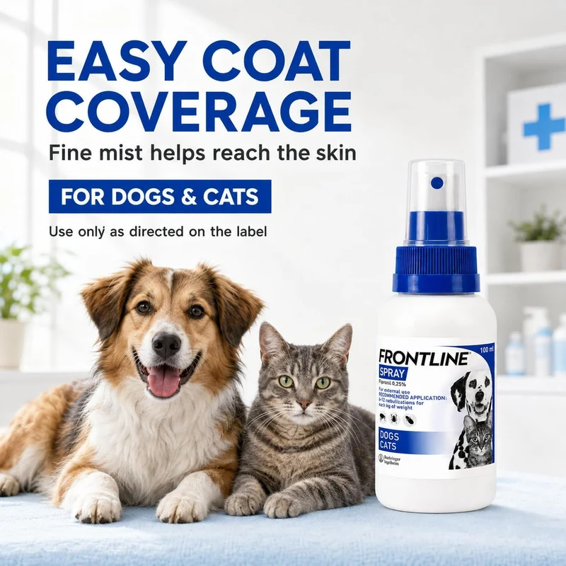 Frontline Flea & Tick Treatment Pump Spray For Dogs & Cats 100ML