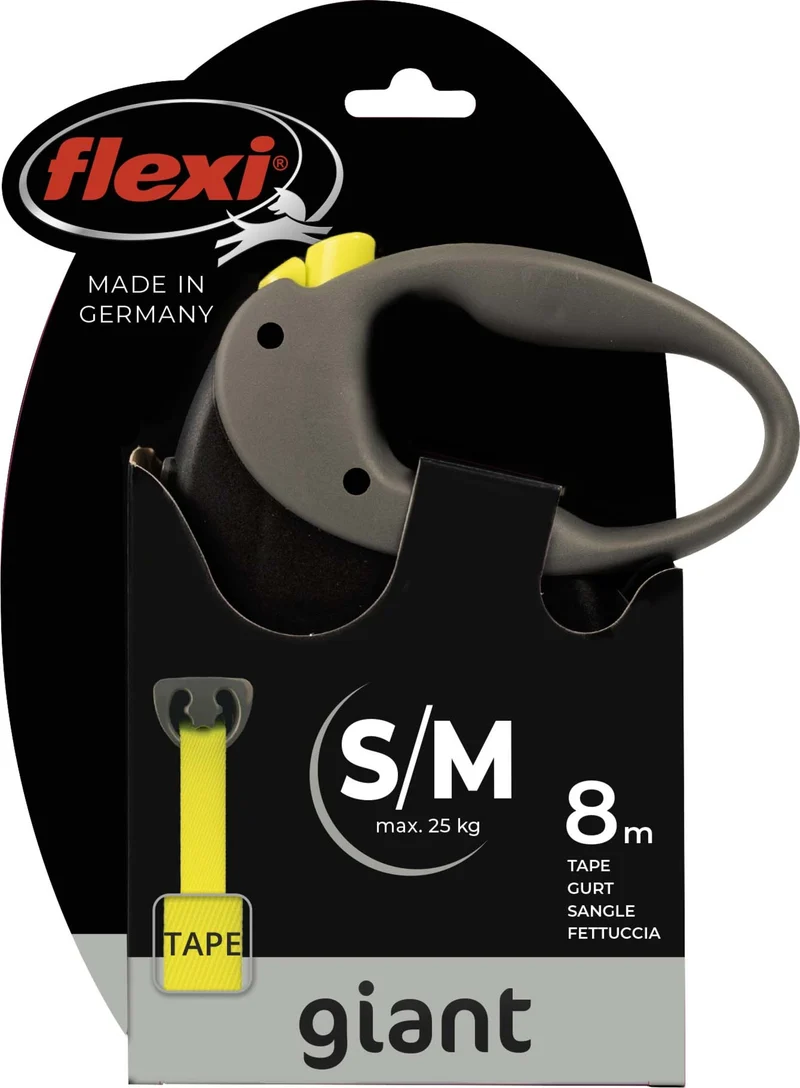 Flexi Giant M - Neon amarillo - 8m hasta 25kg