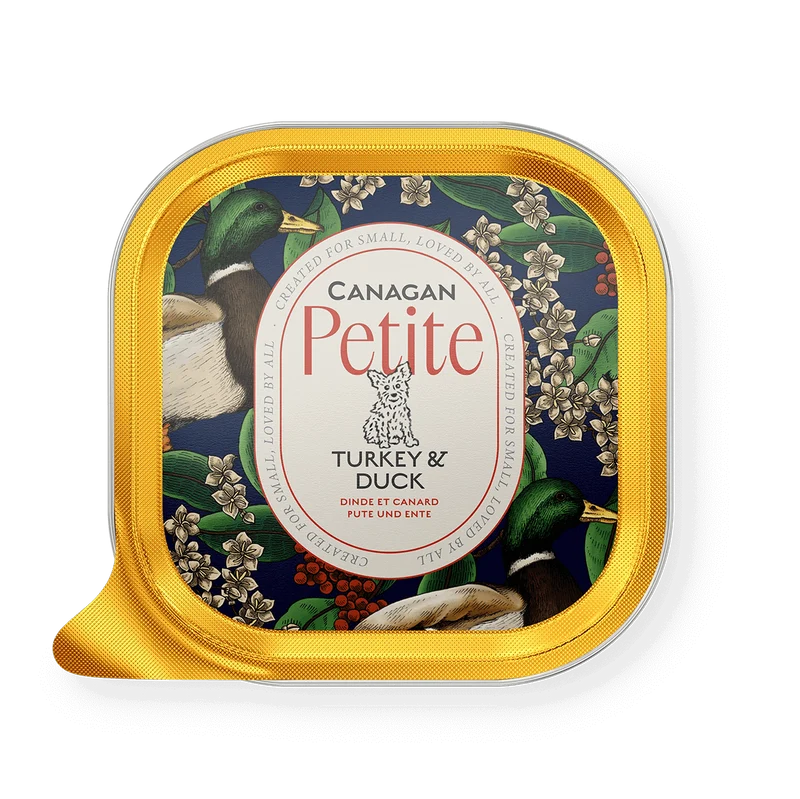 CANAGAN | Petite Cazuela de Pavo y Pato Paté para perros pequeños 100g