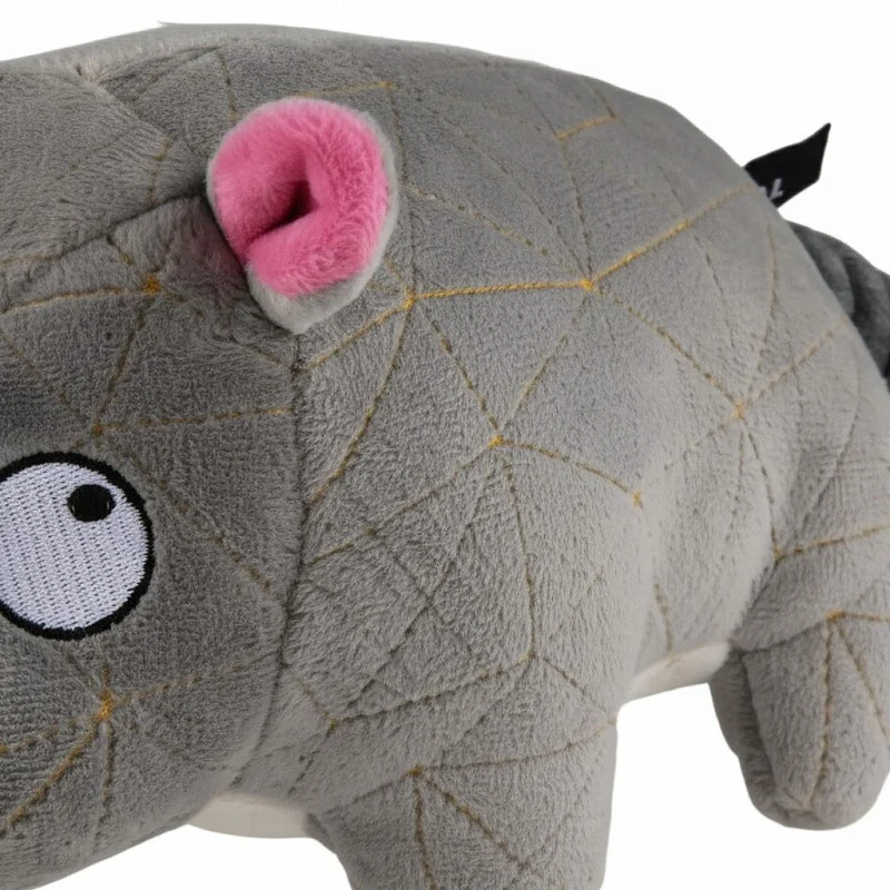 Peluche rinoceronte acolchado resistente | Juguete para perros