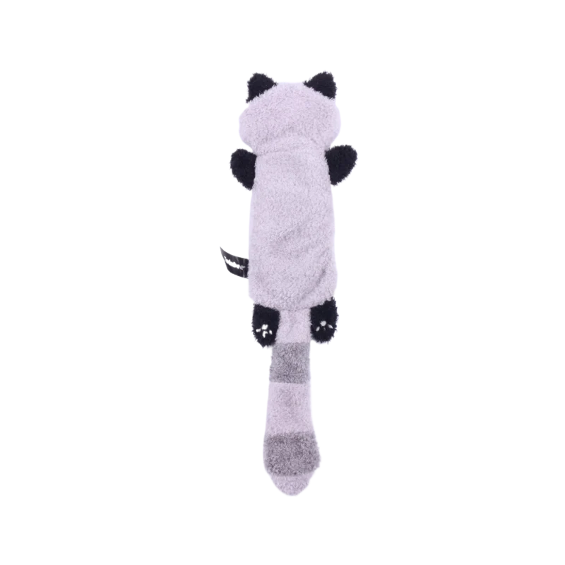 Mapache con sonido de bolsa y cuerda 45cm
