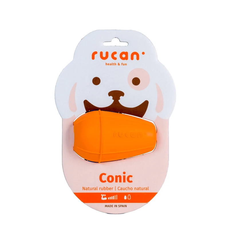 RUCAN | Conic Mediano Naranja | Juguete Rellenable