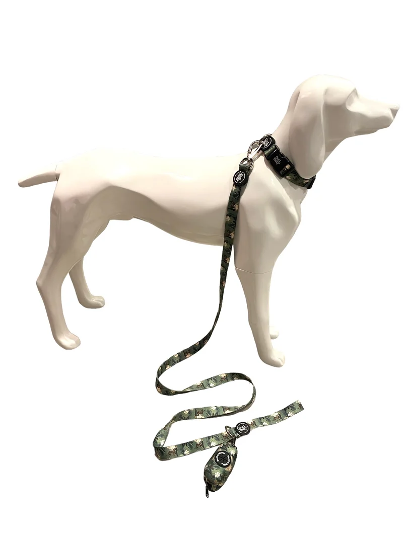 Bud & Billy Dog Strong & Durable Leash - Lightweight, 1.8 Meters (XS-L) Safari Collection, Lush Green Palette