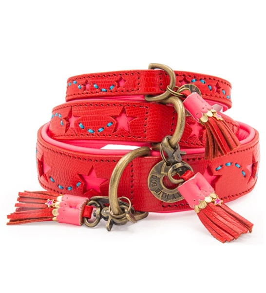 DWAM Pink Star Dog Collar