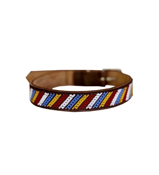 Huntlea Beaded Stripe Dog Collar