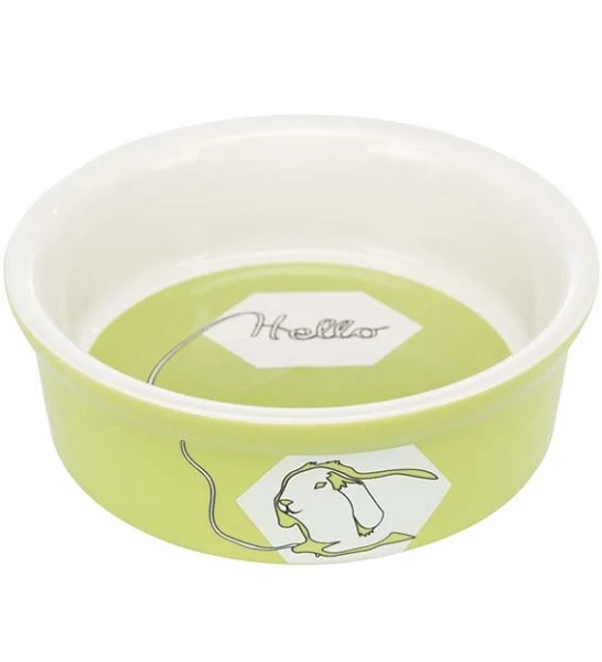 Trixie Comic Rabbit Ceramic Bowl for Small Pets