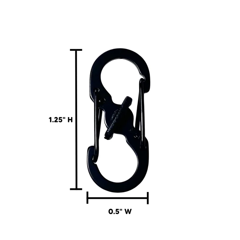 Black Locking S-Biner 3 Pack