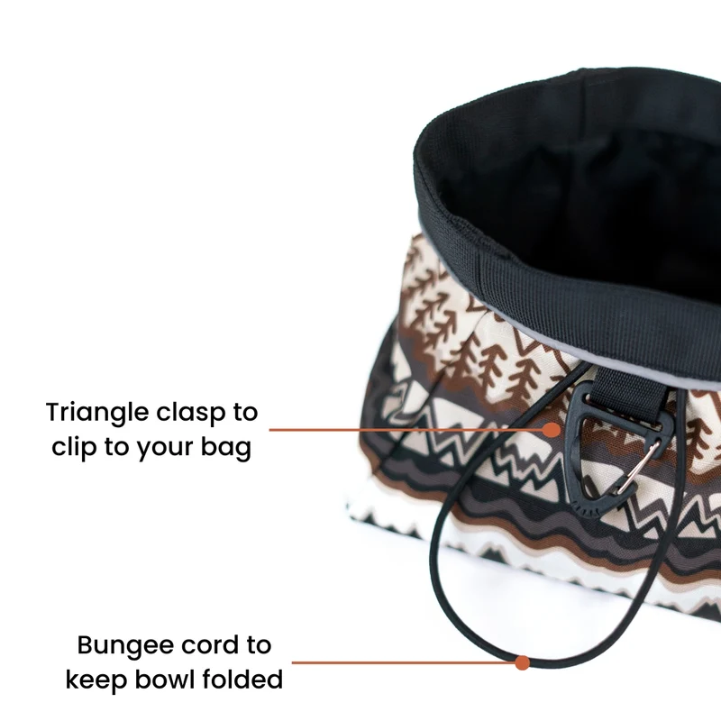 Trailside Dog Bowl in Obsidian