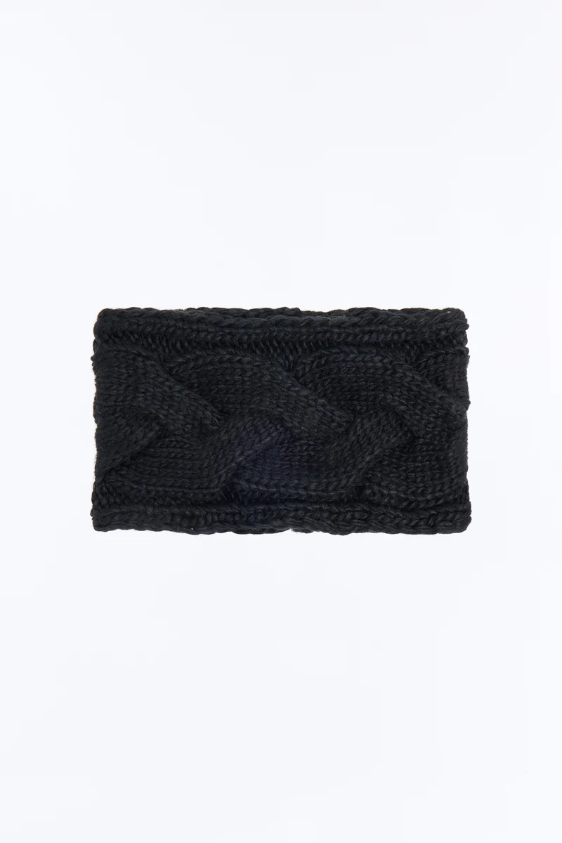 Snow In The City Knit Headband - Black