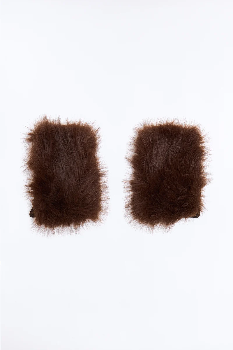 Polar Plush Hand Warmers - Brown