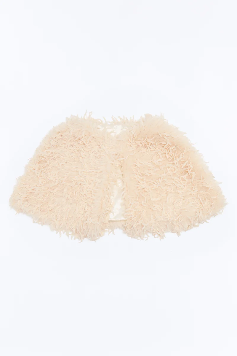 Winter Romance Faux Fur Scarf - Ivory