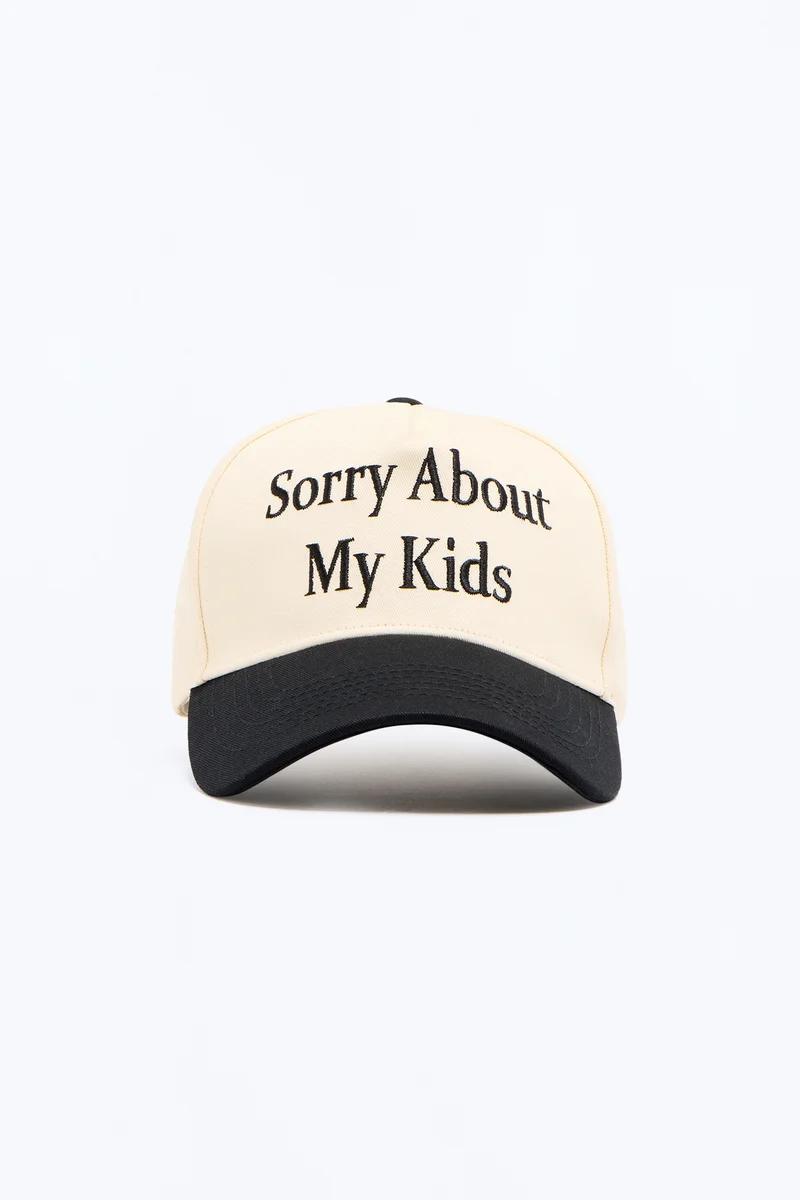 Sorry About My Kids Baseball Hat - Black/combo