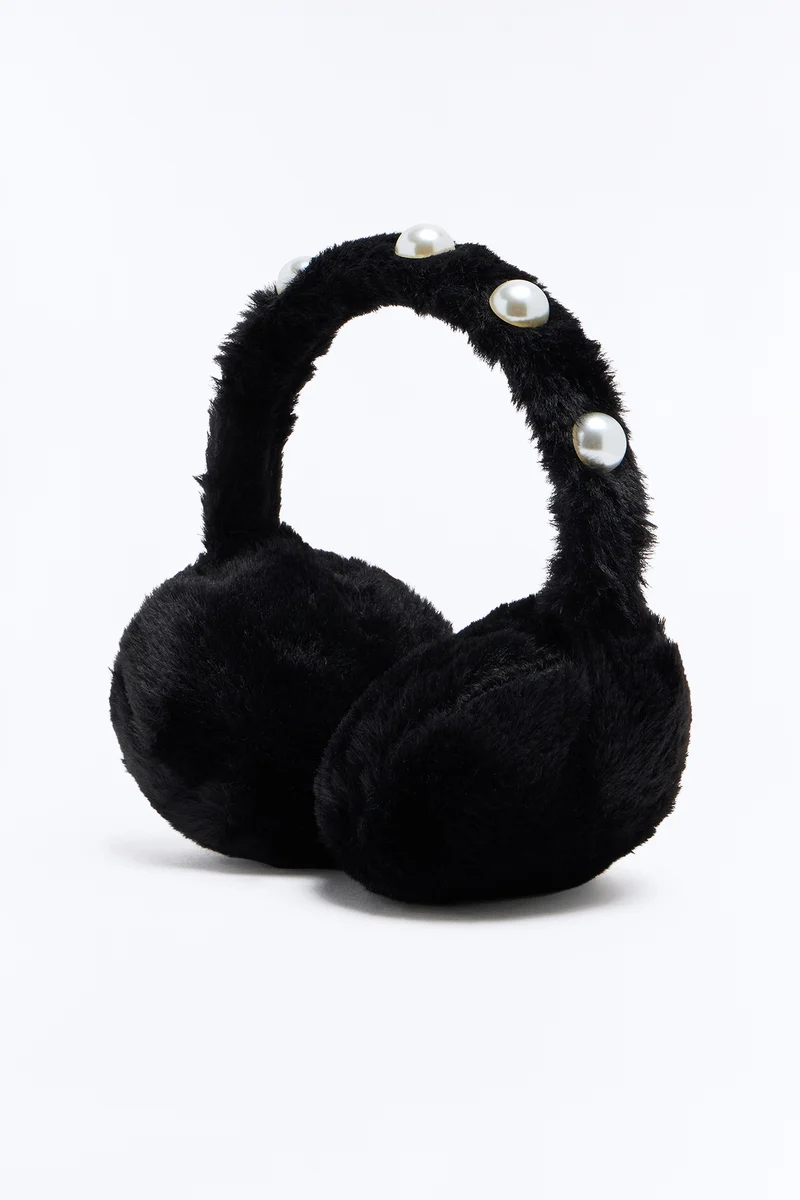 Snowing in Paris Earmuffs - Black