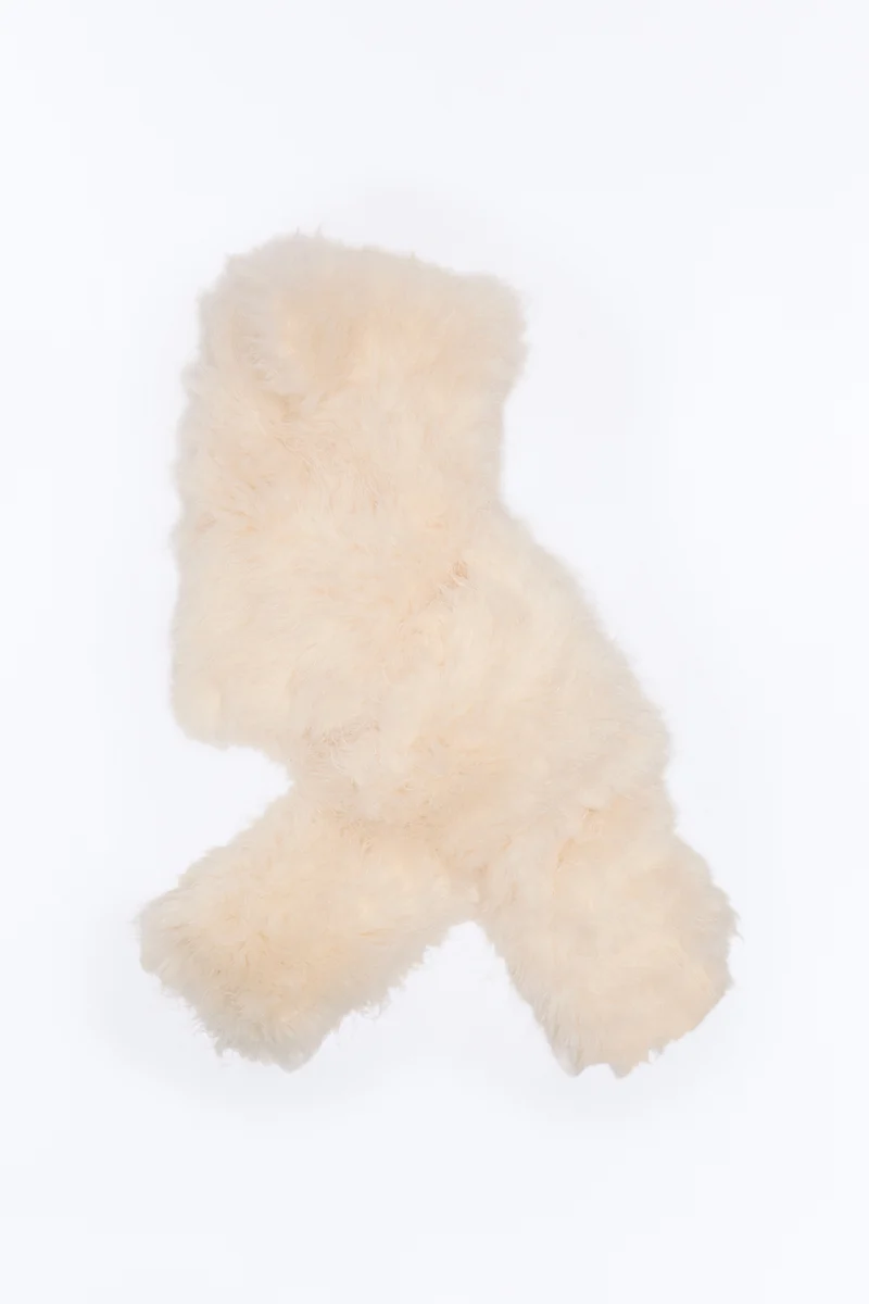 Gentle Creature Faux Fur Scarf Beanie - Ivory