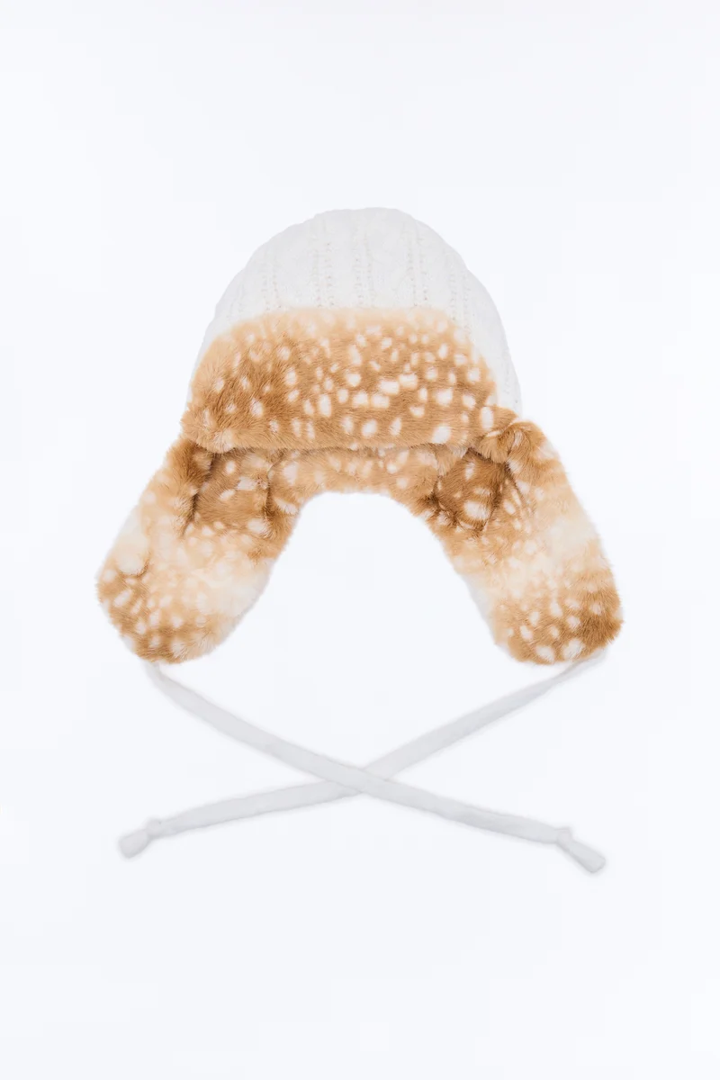 Frost Haven Trapper Hat - Ivory/combo