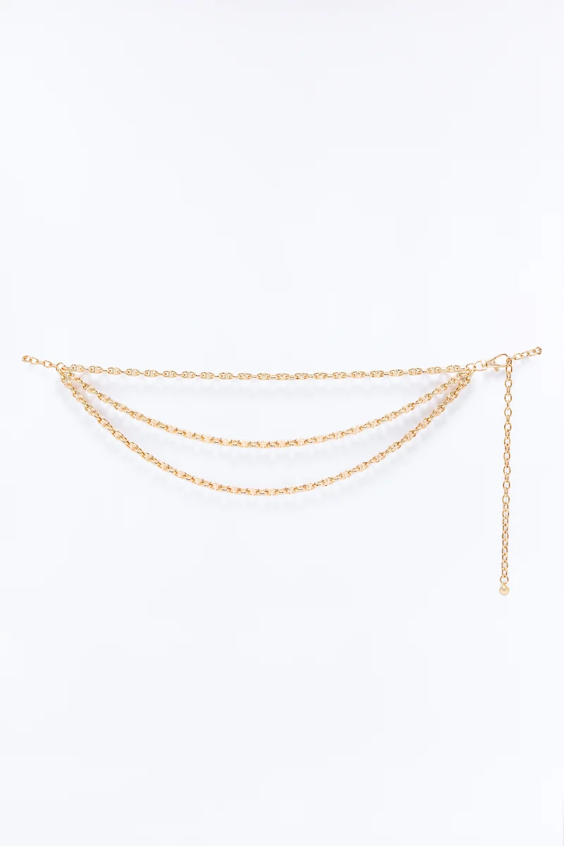 Betting On Three Chain Belt - Gold