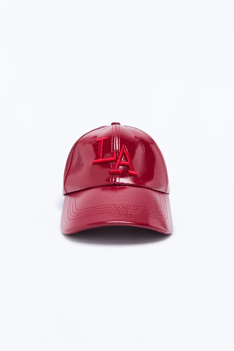 LA Gloss Baseball Hat - Burgundy