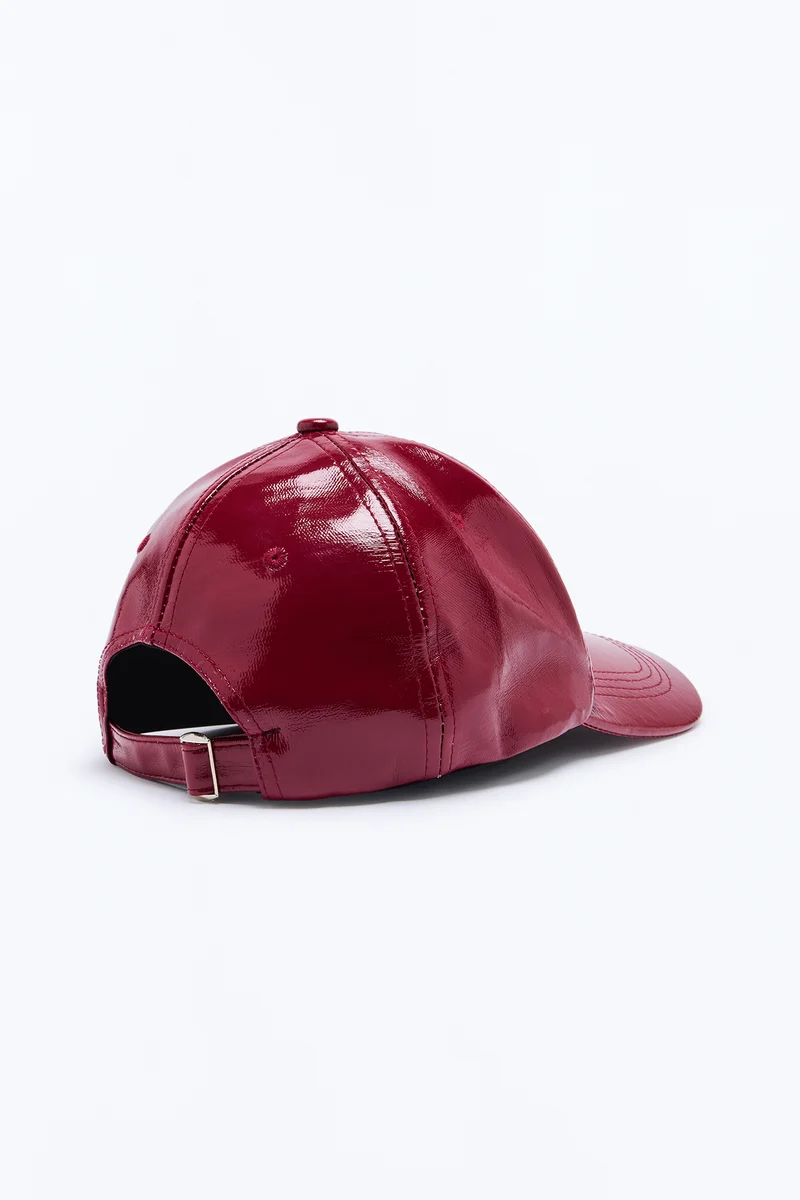 NY Gloss Baseball Hat - Burgundy