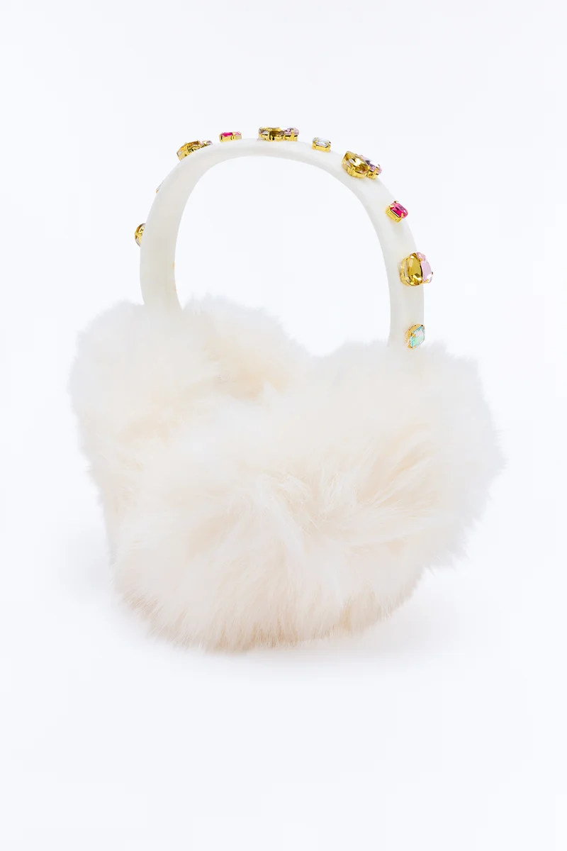 Glam In The Snow Ear Muffs - Ivory