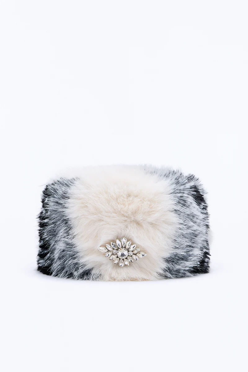 Arctic Empress Faux Fur Hat - Ivory/combo