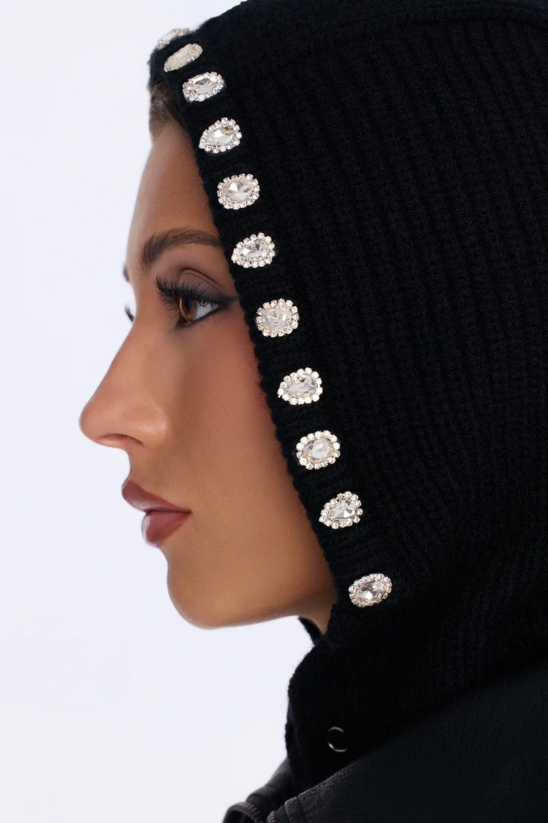 Embellished Icon Balaclava - Black