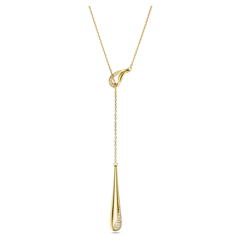 Pendentif Swarovski - Classica - en Y - Argent sterling - Doré à l'or 18 carats
