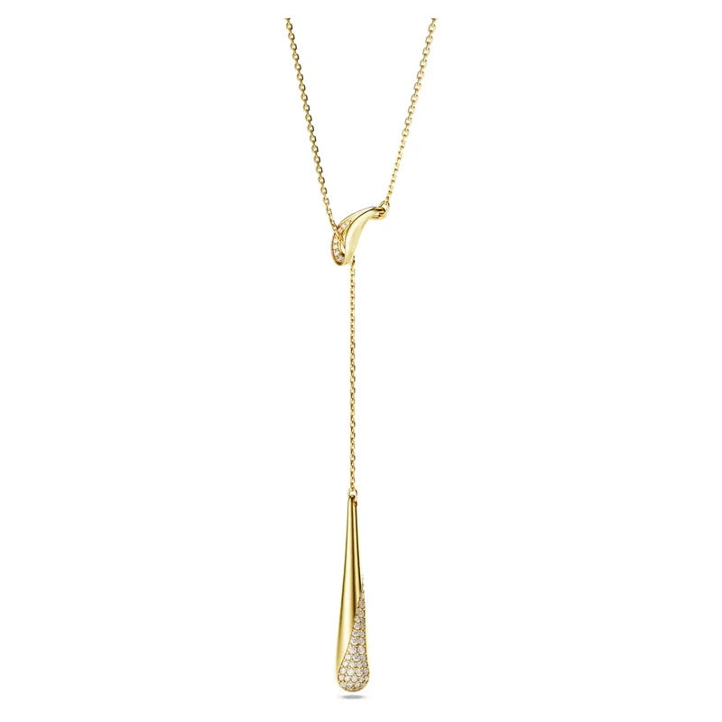 Pendentif Swarovski - Classica - en Y - Argent sterling - Doré à l'or 18 carats