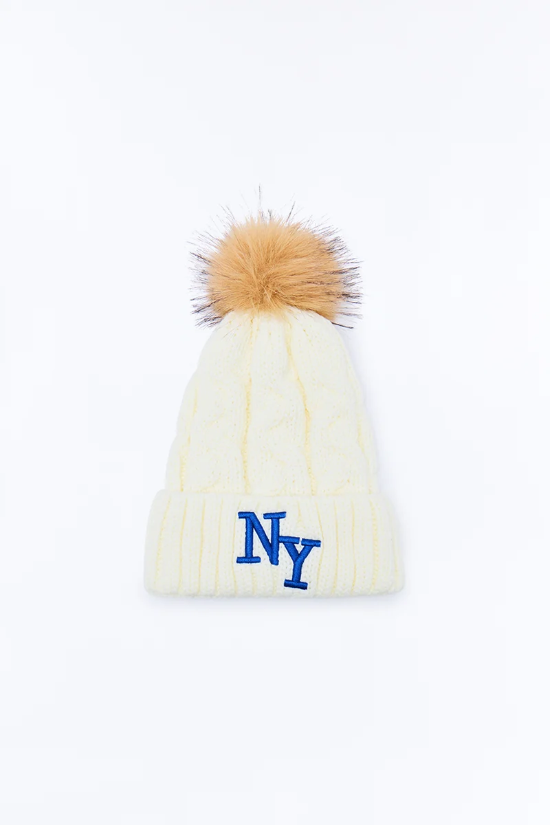 East Coast Winter NY Beanie - Ivory/combo