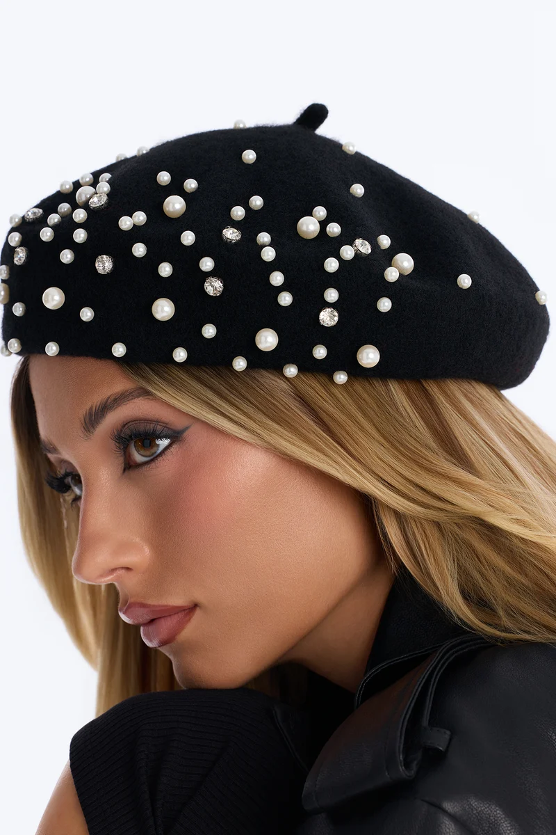 Etoile Sparkle Beret - Black