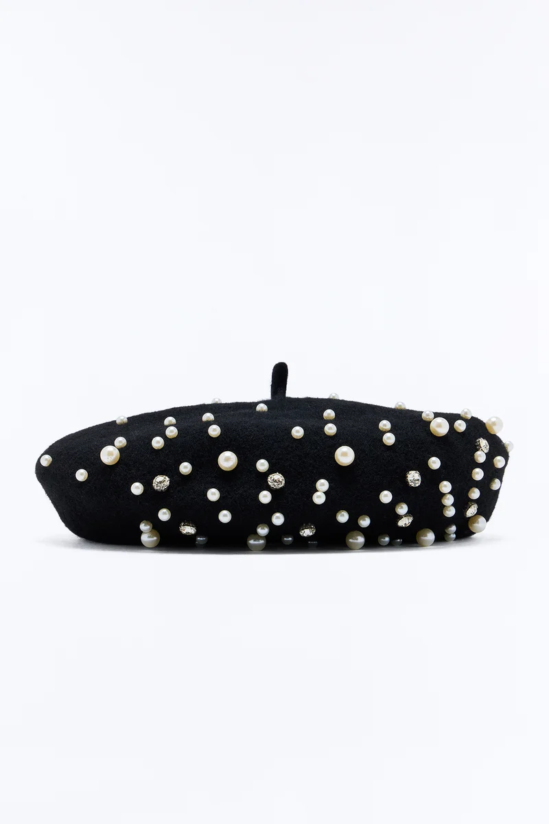 Etoile Sparkle Beret - Black