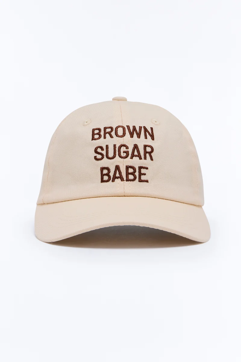 Brown Sugar Babe Baseball Hat - Ivory/combo