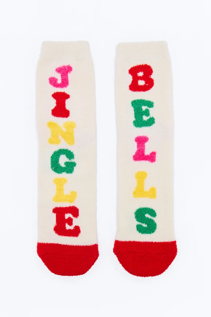 Jingle Bells Cozy Socks - Multi Color
