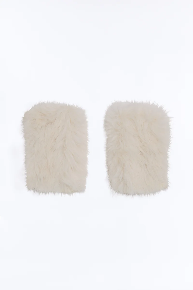 Polar Plush Hand Warmers - Ivory