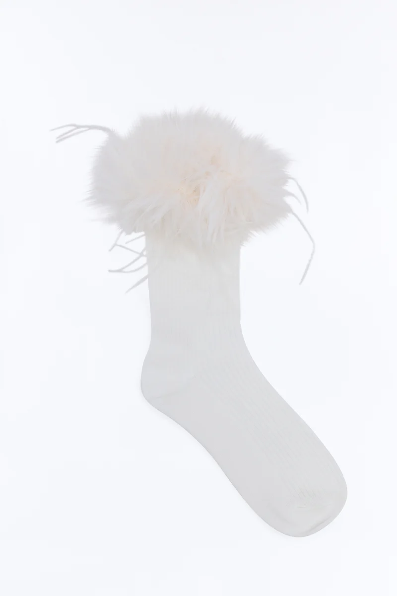 Flutter Kiss Socks - White