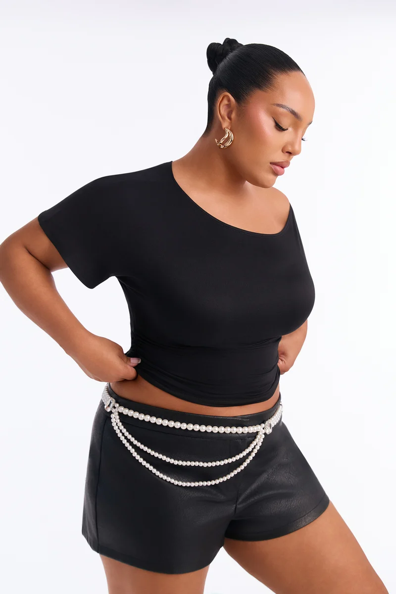 Heart Of Pearls Chain Belt - Silver