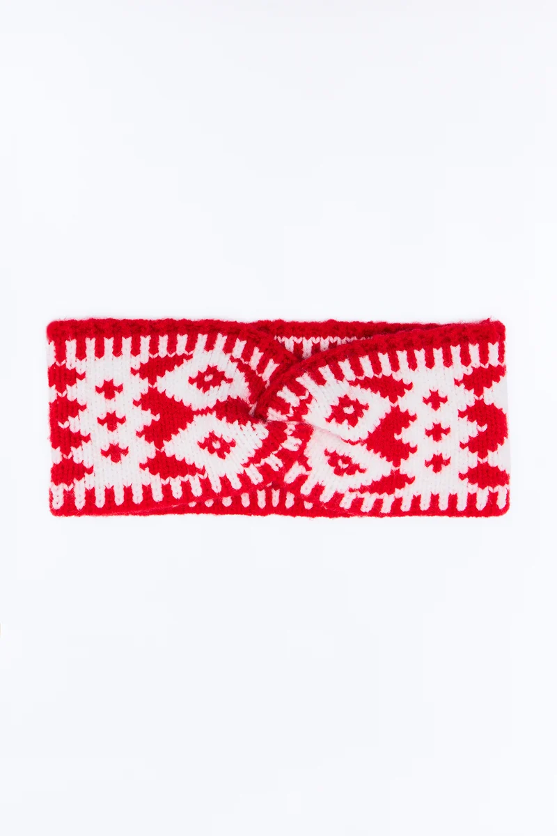 Slopes And Snow Headband - Red/combo