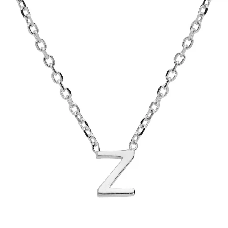 Collier initiale Z – Argent 925 rhodié | Azuline