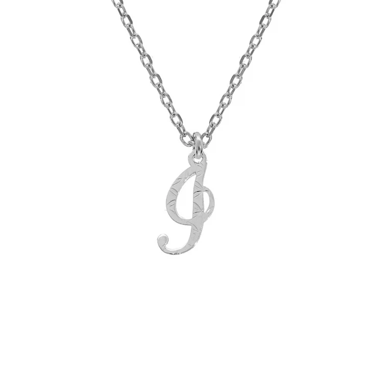 Collier initiale anglaise I diamantée – Argent 925 rhodié | Azuline