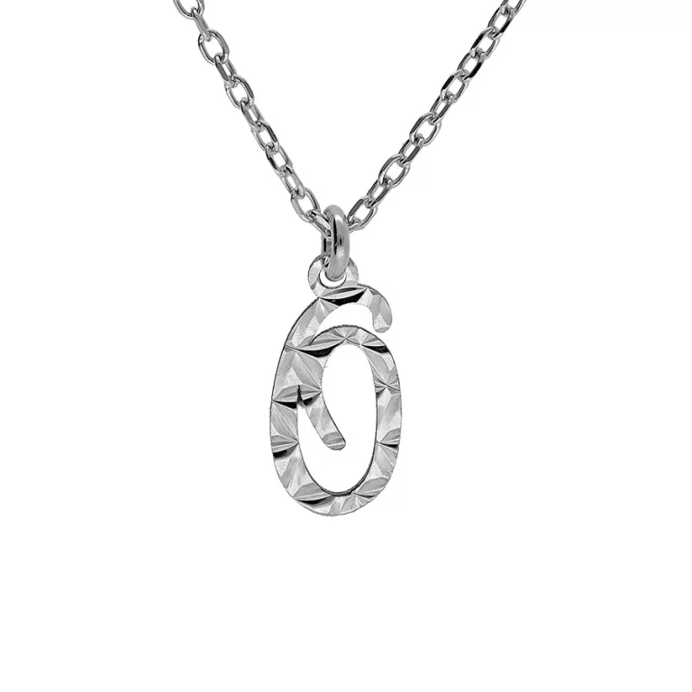 Collier initiale anglaise O diamantée – Argent 925 rhodié | Azuline