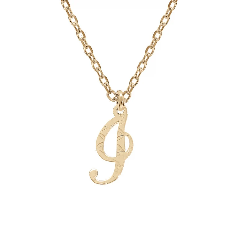 Collier initiale anglaise I diamantée – Argent 925 doré | Azuline